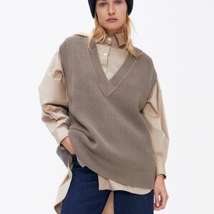 Zara Brown Sweater Vest